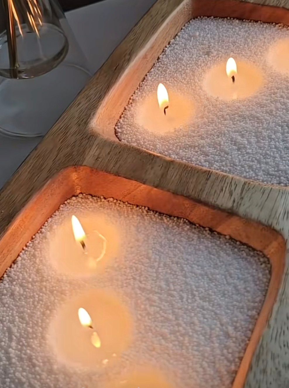 Wooden candle holders